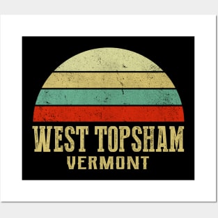WEST TOPSHAM VERMONT Vintage Retro Sunset Posters and Art